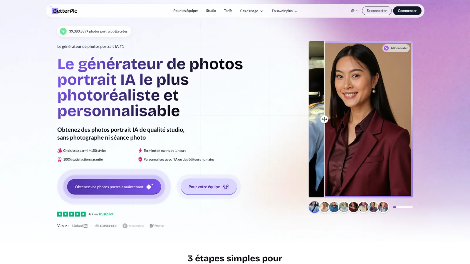 Page d’accueil de BetterPic